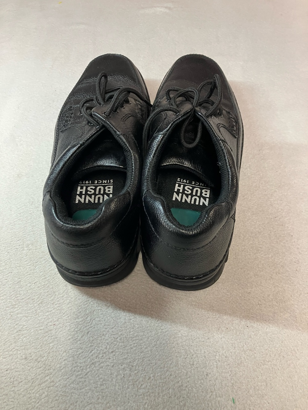 Nunn Bush Black Leather Lace-Up Derby Shoes